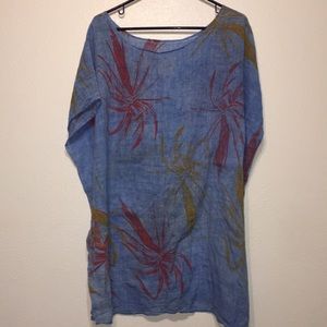Women's hand-dyed Aloha Print Blouse